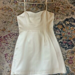 French Connection Cream Strapless Dress